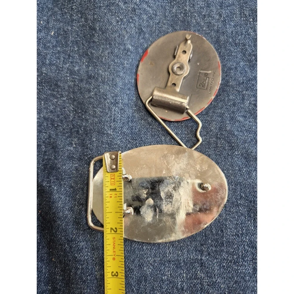 Lot of 2 Michigan Memorabilia Belt Buckles - Baseball & National Guard